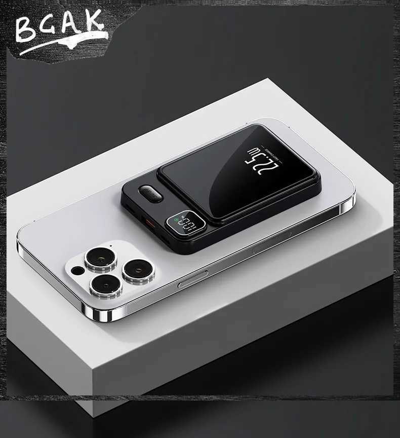 Real Capacity BCAK 20000mah 10000mah 225W Super Fast Magnetization Power Bank Wireless Charging Phone Mobile Power Gift J251114