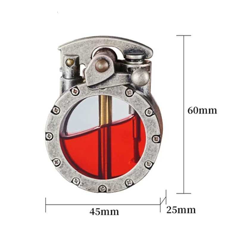 Personzed Visual Transparent Window Oil Tank Metal Control Rod Lighter Windproof Lighter Mens Series Gift C251022