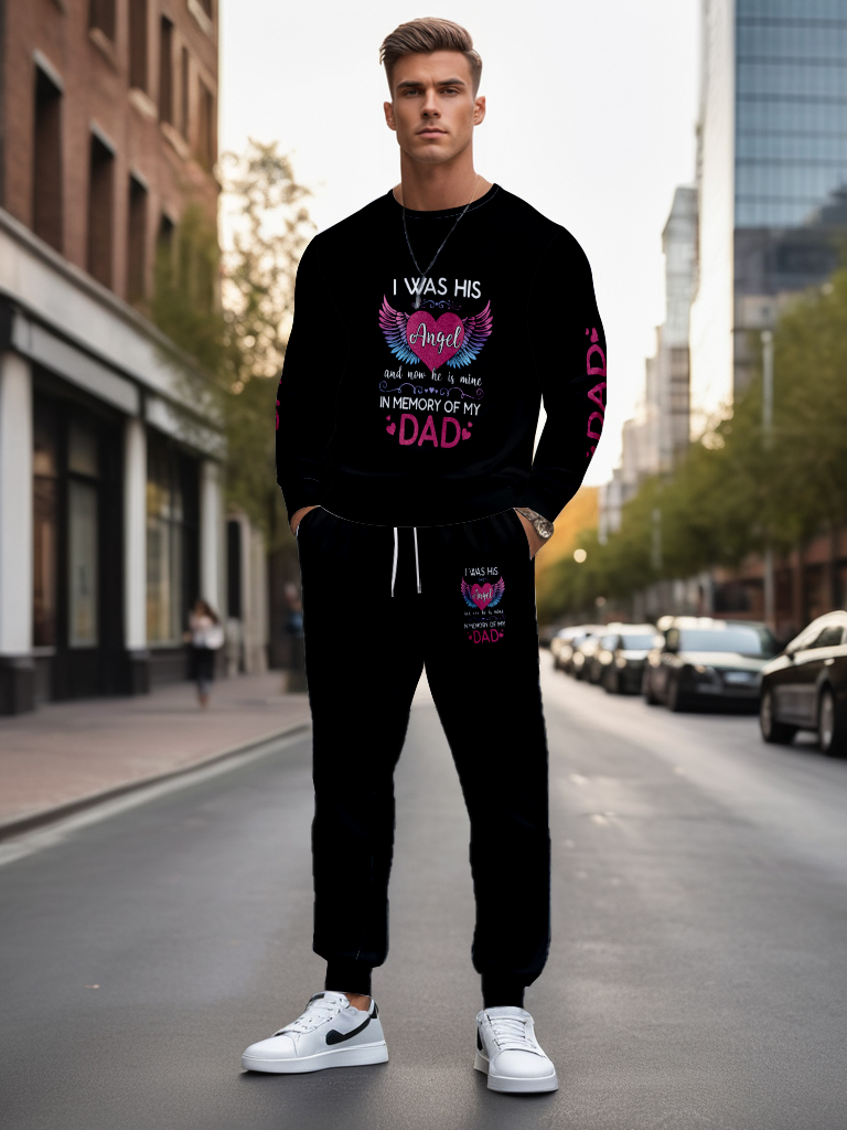 Men's Brown Knitted Cotton Blend Long Sleeve Round Neck Sweatshirt Ankle-Length Casual T-Shirt Comfortable Outdoor Wear - YLWY00169