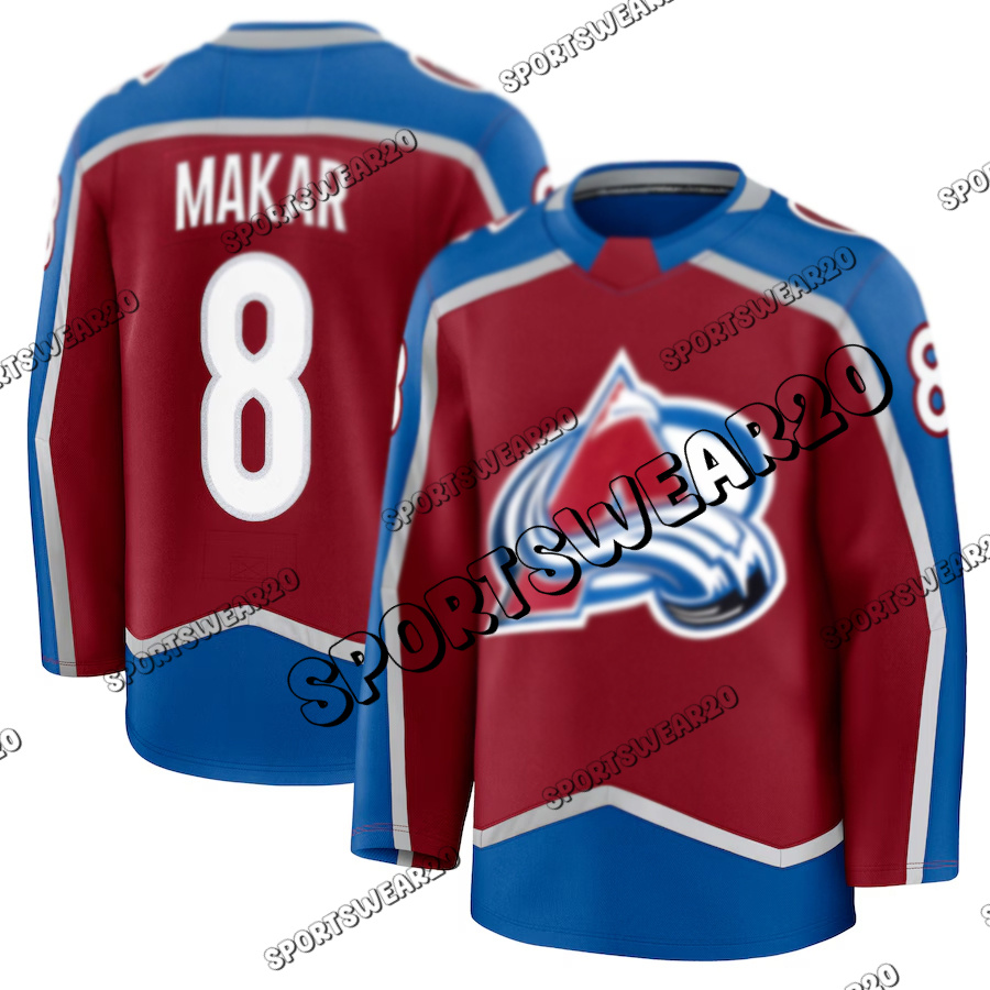 #29 Nathan MacKinnon Colorados city Avalanche Jersey #8 Cale Makar #92 Gabriel Landeskog #96 Mikko Rantanen Hockey Jerseys