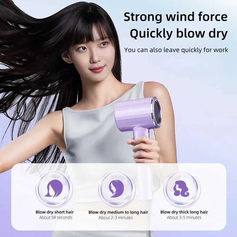 High Speed Electric Turbine Airflow LowNoise Constant Temperature Fast Drying Hair Dryer EUUSUKAU Plug for Home SalonsXJ251022