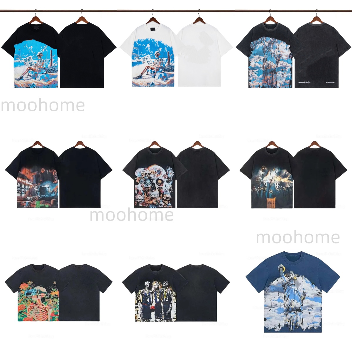 designer eod5peed t shirts mens shirt Print T summer Trendy Brand Short - Sleeve T - shirt Cross and Classic Letter Design Loose fit Unisex cotton2