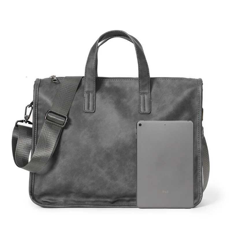 Casual Business Mens Handbag Fashion High Capacity Briefcase with Shoulder Strap Men Crossdoy Bags Luxury PU Leather Laptop Bag W251022