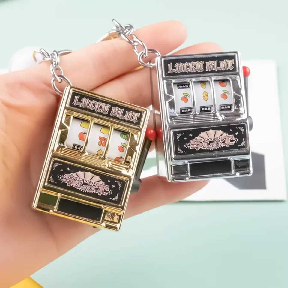 Simple Fashion Trend Keychain Toy Fruit Machine Slot Machine Keychain Personalized Creative Car Pendant Key Ring GiftAccessories J251121