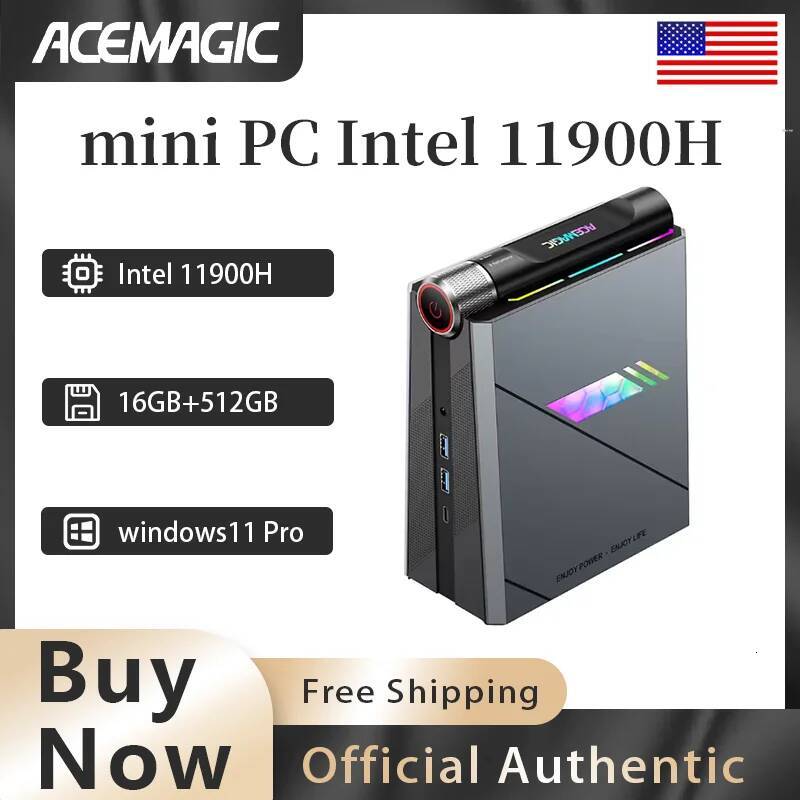 ACEMAGIC Mini PC Intel Core i911900H 49GHZ 16GB RAM512GB SSD Small Portable Office Entertainment Gaming Preferred Windows11