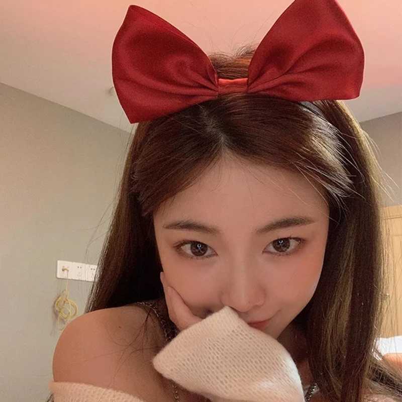 Lystrfac Korean Fabric Double Bow Headband for Women New Fashion Simple Hair Wash Hairband Ladies Headwear Hair Accessories V251022
