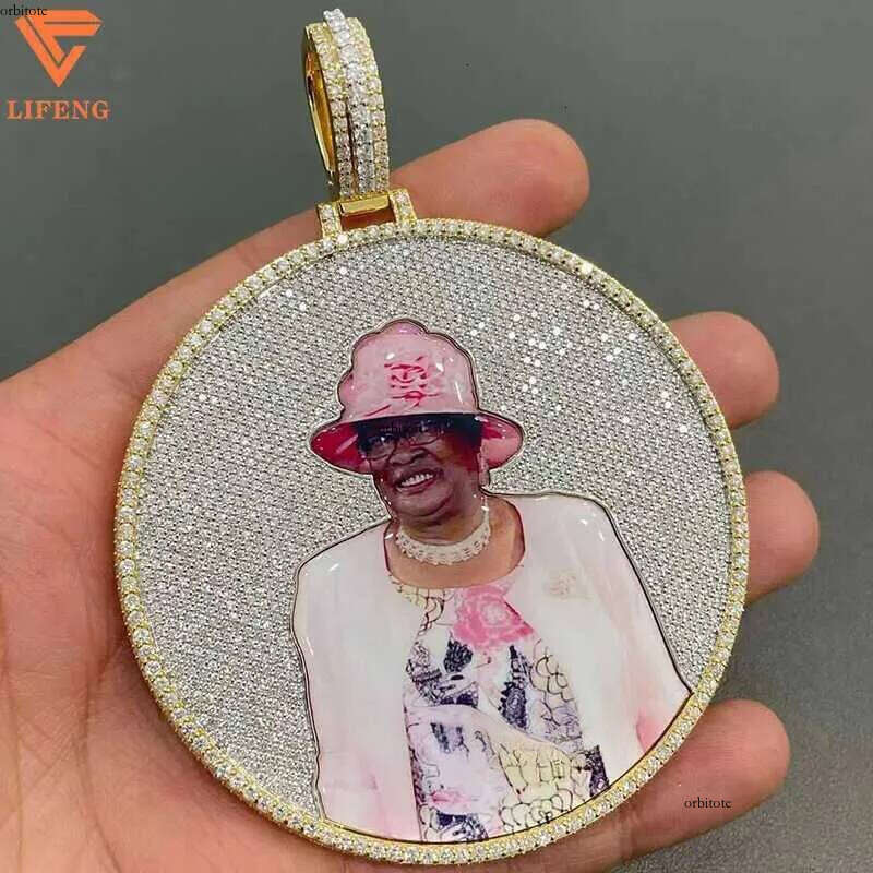 Custom Hip Hop Mens Jewelry Vvs Moissanite Iced Out Jesus Sterg Sier Gold Rapper Pendant Necklace