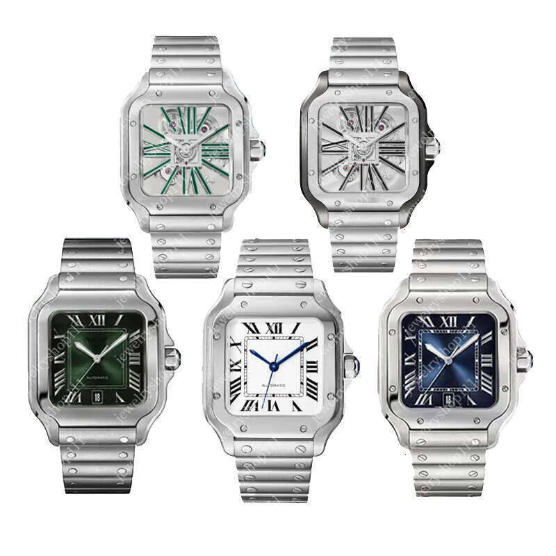 Classic designer watch. High-end men's and women's couple wristwatch, 35mm, 39mm strap watch, stainless steel skeleton watch