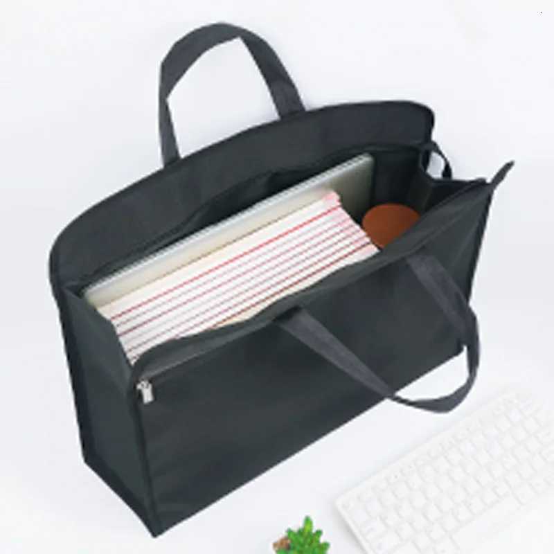 HUAJIE 1PCS A3 Oxford Cloth Briefcase Large Capacity Waterproof Bag for 16 Laptop iPad Travel Business Use W251022