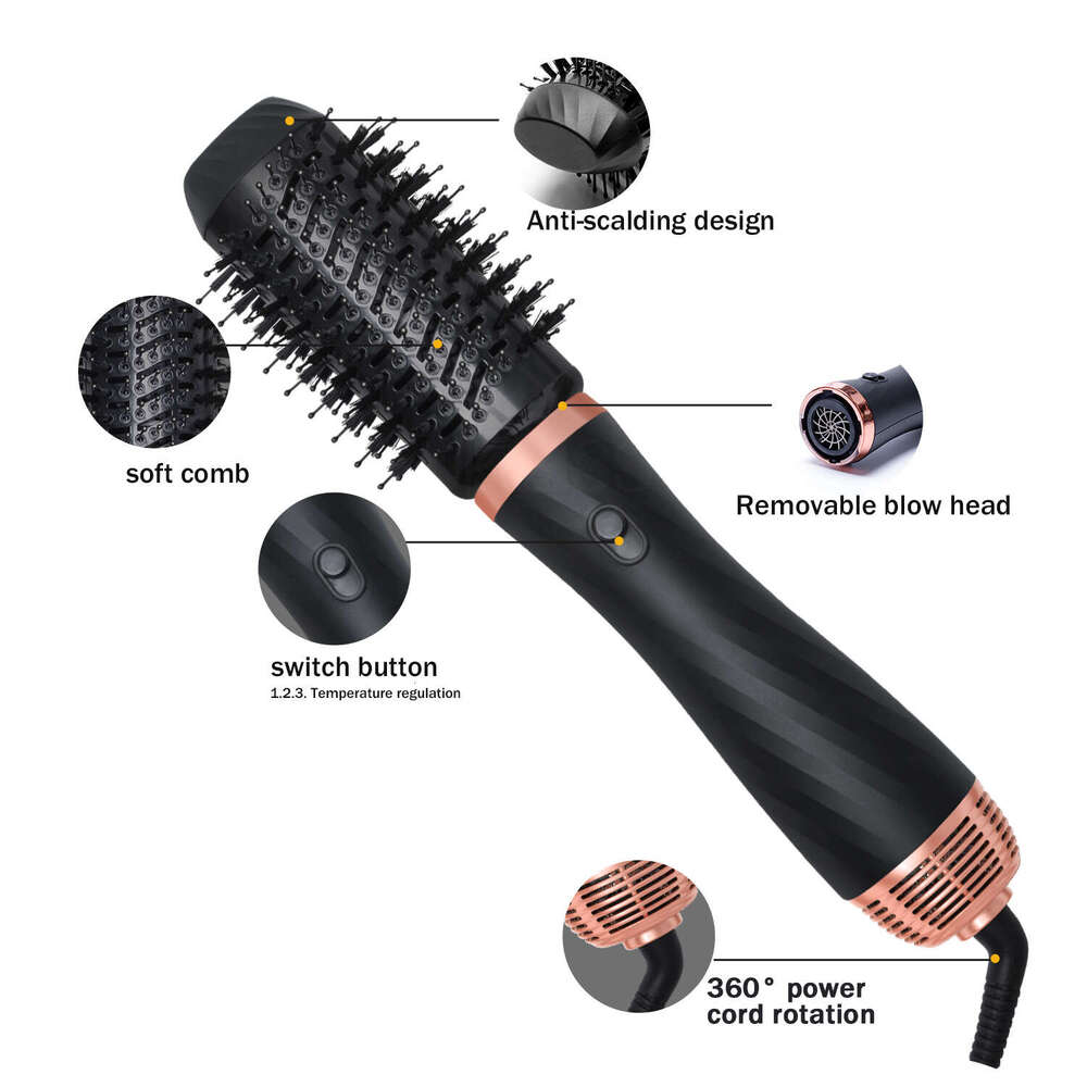 Well Known Brand Designer High Power Wiredrawing Hot Air Comb Curling Iron Hair Straightener Dryer Six In One Net Red Travel Home Integrated Stylist