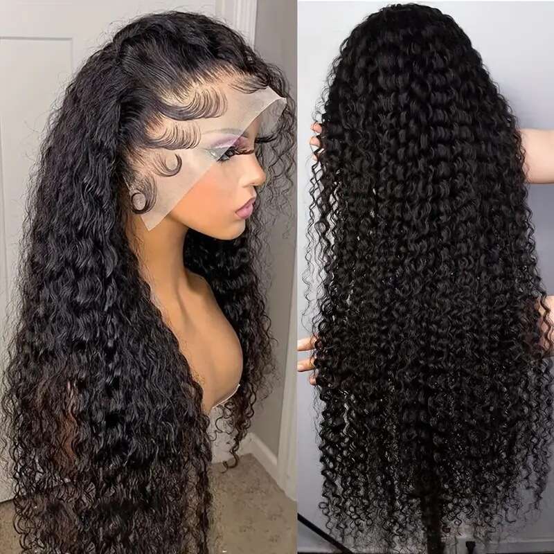 Fashion Front Lace Hot-Selling Small Tube Long Curly Hair Synthetic Full Wig