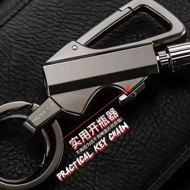 2025 Multifunctional Lighter Keychain Beer Bottle Opener Outdoor Portable Igniter Smoking Accessories Gadgets Men Gift C251022