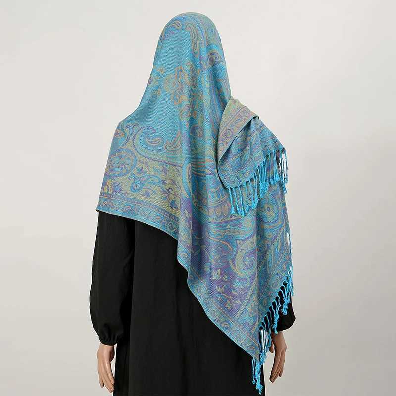 Paisley Shawl Scarf Women Jacquard Cashew Printed Scarves Flowers Borders Female Tassel Blanket Wraps Ethnic Shawls J2511181