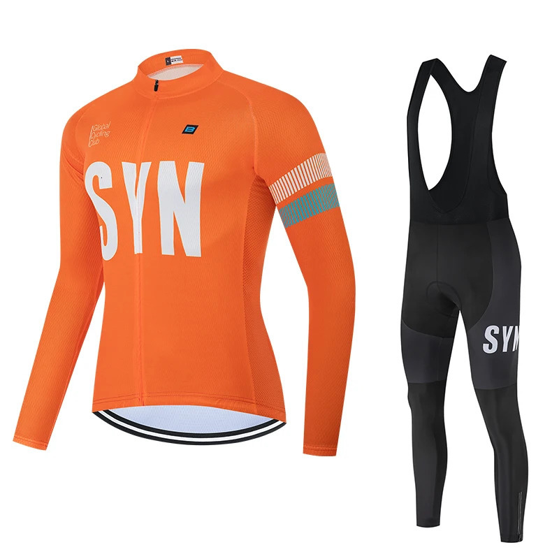 SYN Mens cycling suit set for autumn and winter road jersey windproof warm riding jacket bib 251022 - view 4