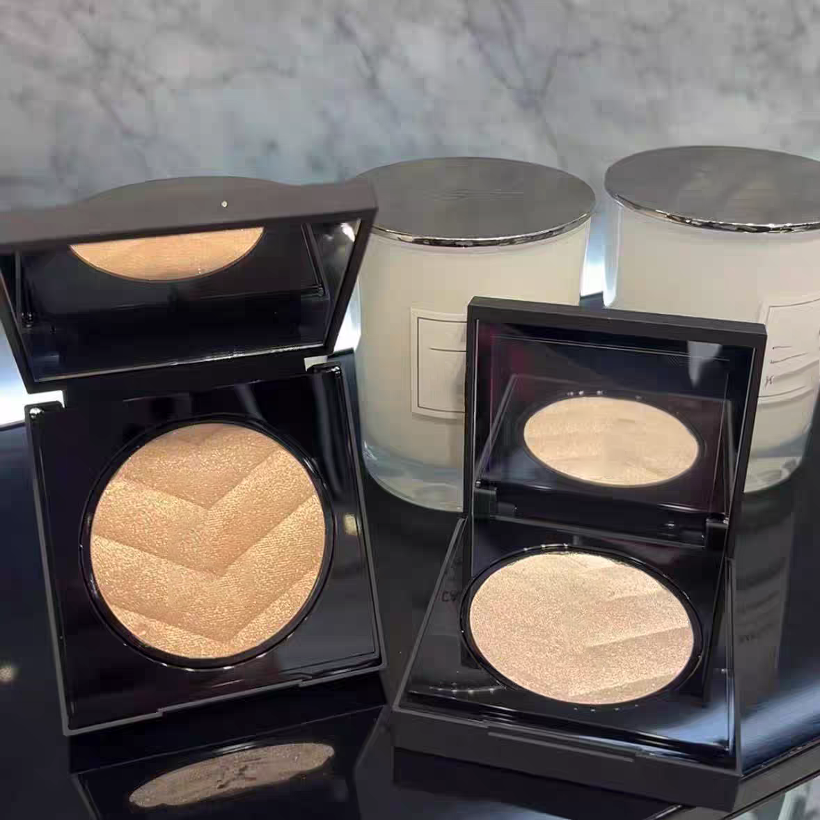 White Leather Permanent High Gloss Powder 5g Brightening Lasting Flawless # 01 # 02 # 03 Exquisite Pearl Good Quality