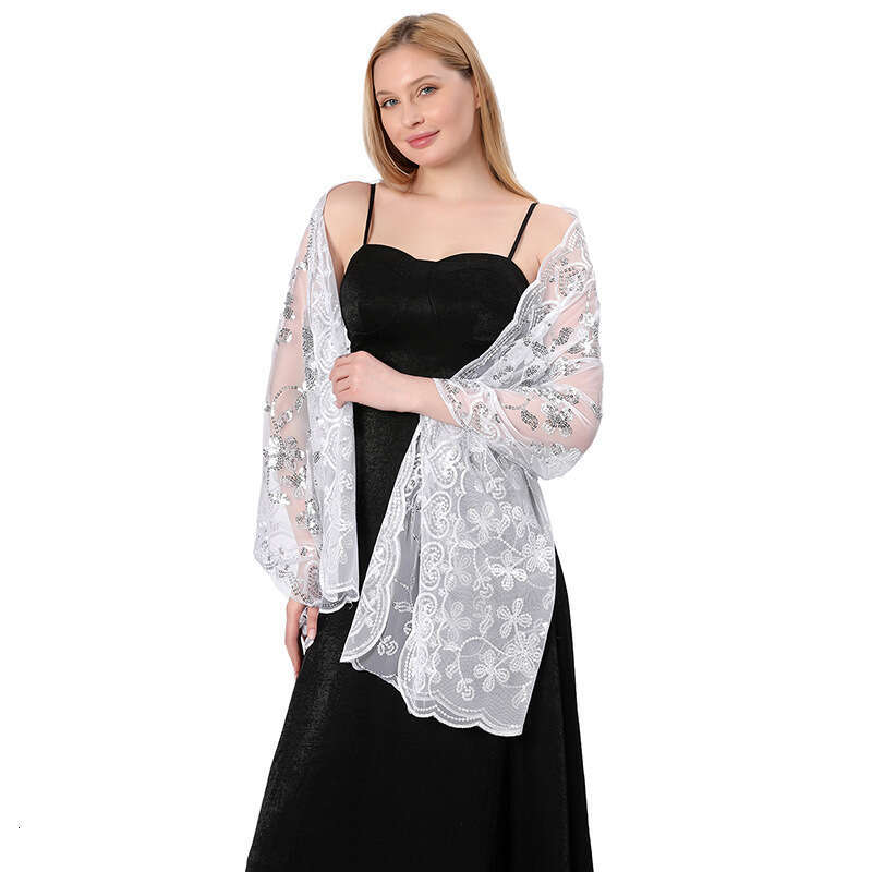 Hot-Selling New Sequin Wedding Evening Dress Cheongsam Bride Bridesmaid Shawl Scarf for Women