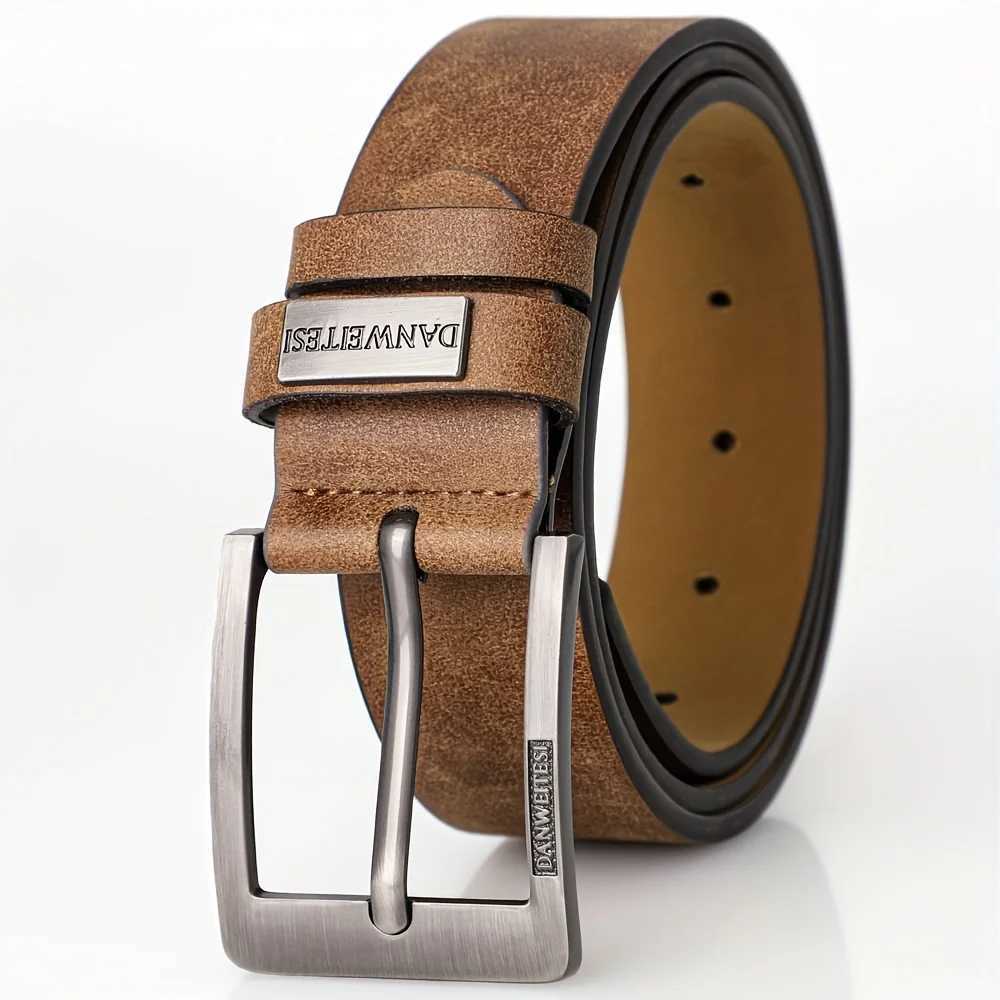 New Mens HighQuality PU Leather Belt Metal Pin Buckle Belt Leisure Business Waistband Fashionable Male Accessory Designer BeltXJ251023