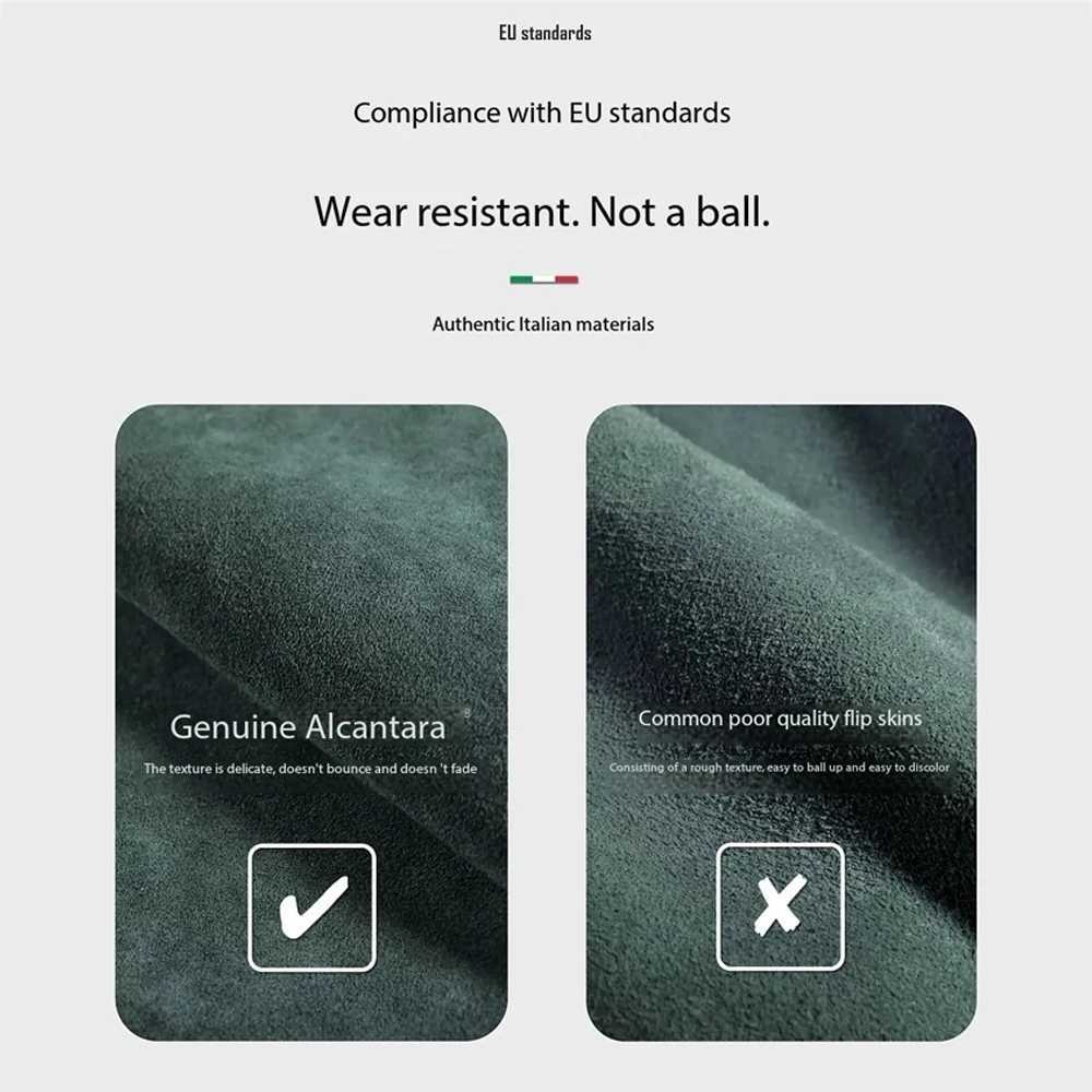 100 Italian ALCAN Case for iPhone 16 15 17 Pro Max Air Magnetic Luxury Cover ercar Suede Leather Phone Back Case H251023