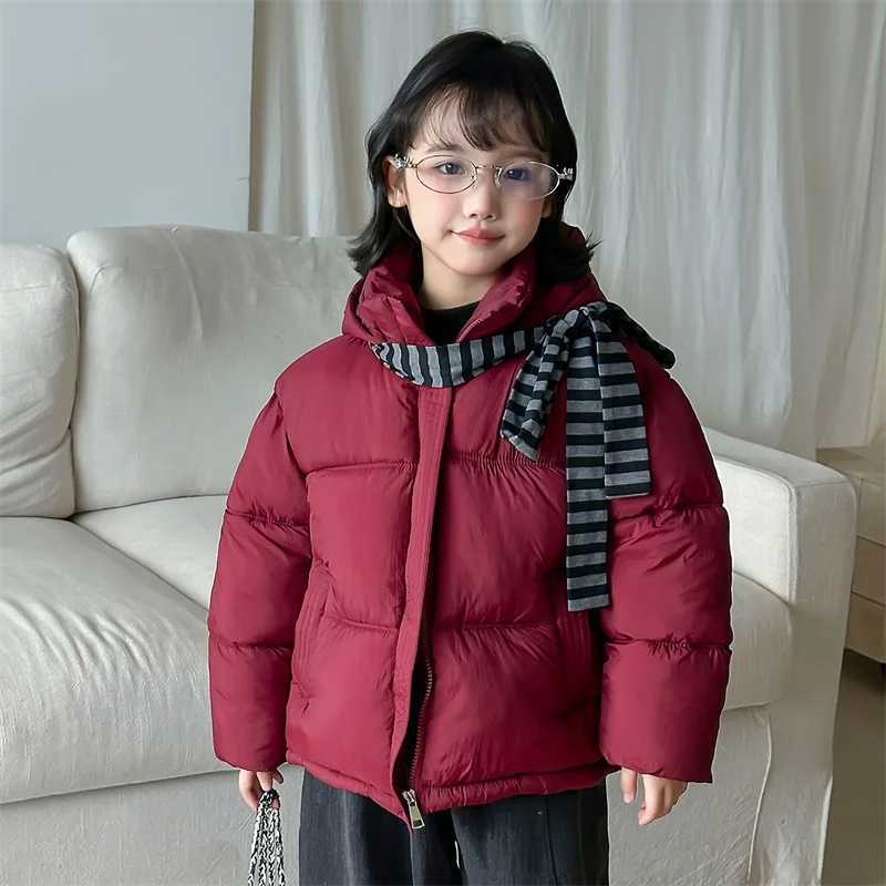 New Boys Girls Down Coats Kids Thicken Winter Warm Jackets Teenager Hooded Fashion Shorts Parkas Children Windproof Outerwear Y251023