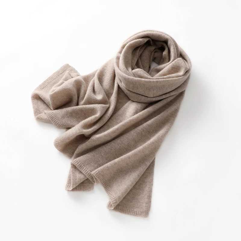 Quality 100 Cashmere Scarf for Women Men Solid Color Warm Winter Knit Wrap Soft Luxury Neck Warmer Fashion Lightweight J251113