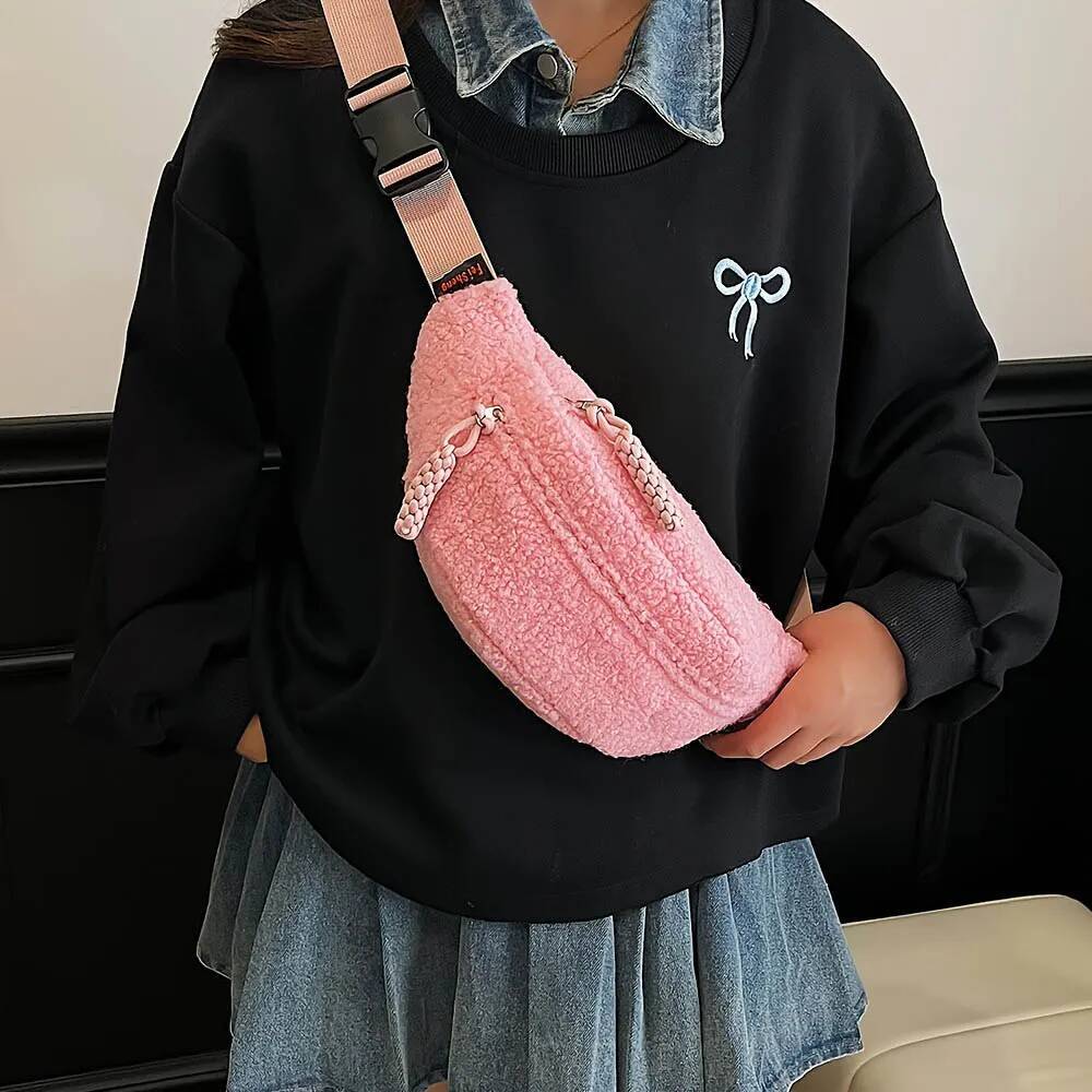 Lamb autumn and winter new fur bag luxury handbag new designer bag fashionable commuting waist bag plush women's shoulder bag