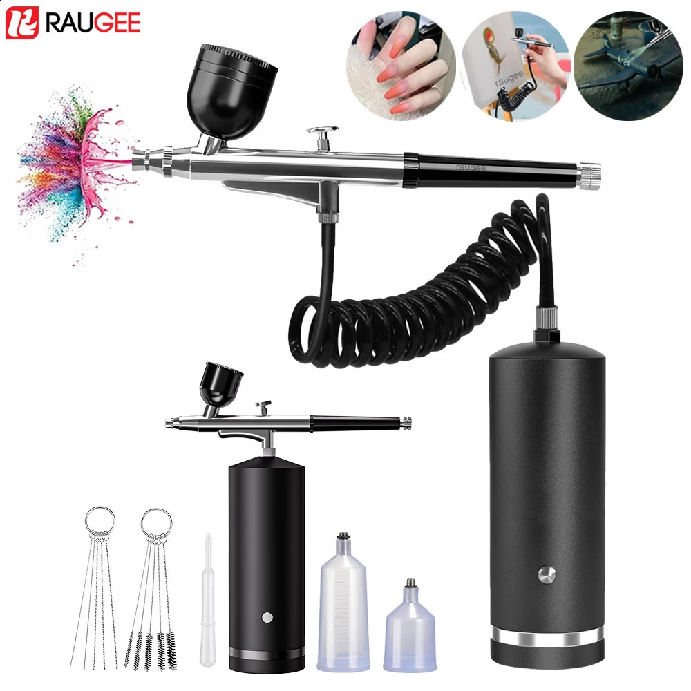 Nail Airbrush Portable Airbrush With Compressor Painting Air Brush Mini Compressor Paint gun For Nail Art Paint Crafts Modeling 251015