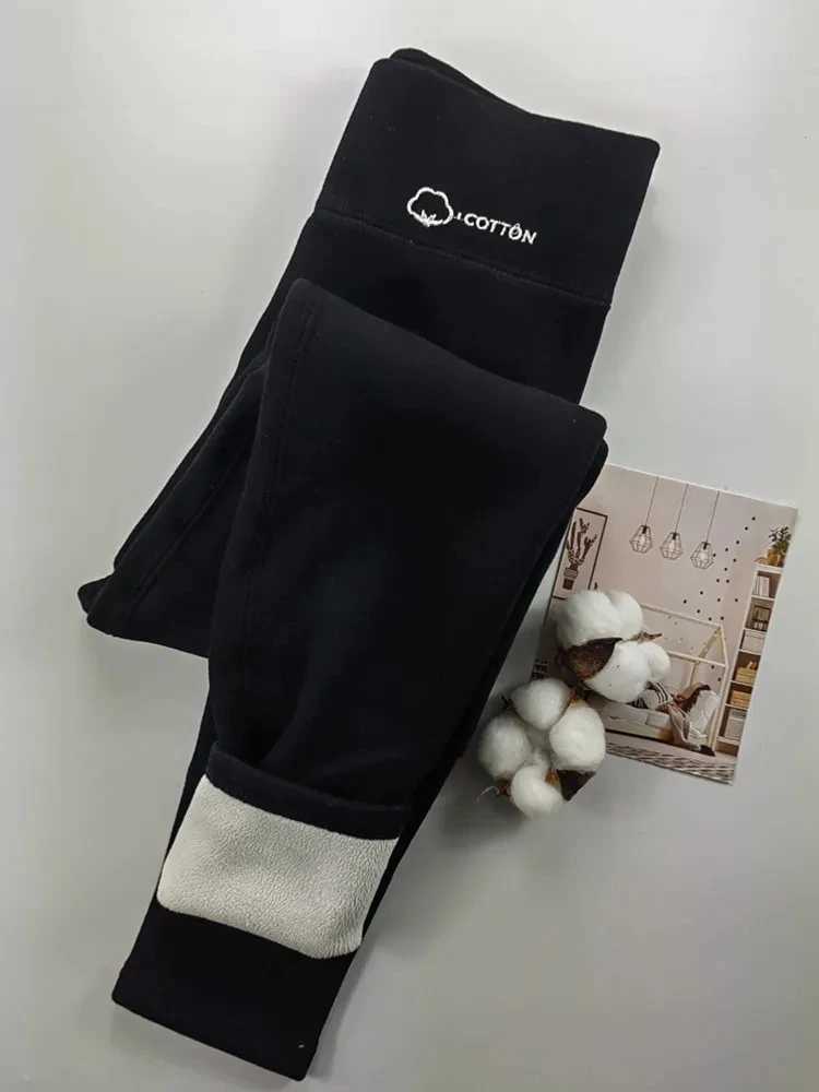 2024 Winter Thermal Leggings Women 15 Velvet Cotton Slim Tights Fleece Pants Stretch Thick Warm Skinny Leggings For WomenT251023