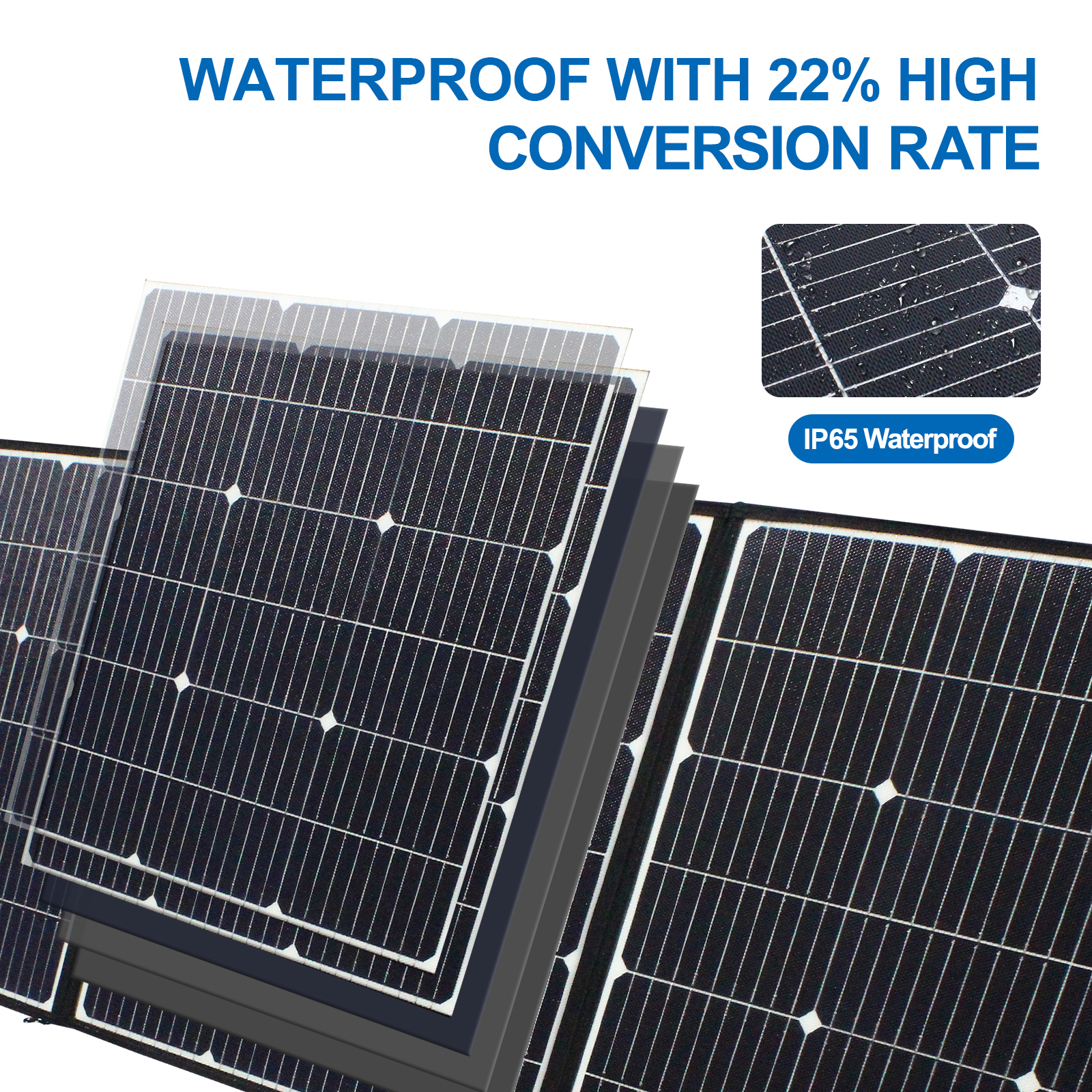 EASUN POWER 18V 160W Foldable Solar Panels Waterproof Monocrystalline Outdoor Solar Camping Panel RV Home Charge Free Shipping from USA