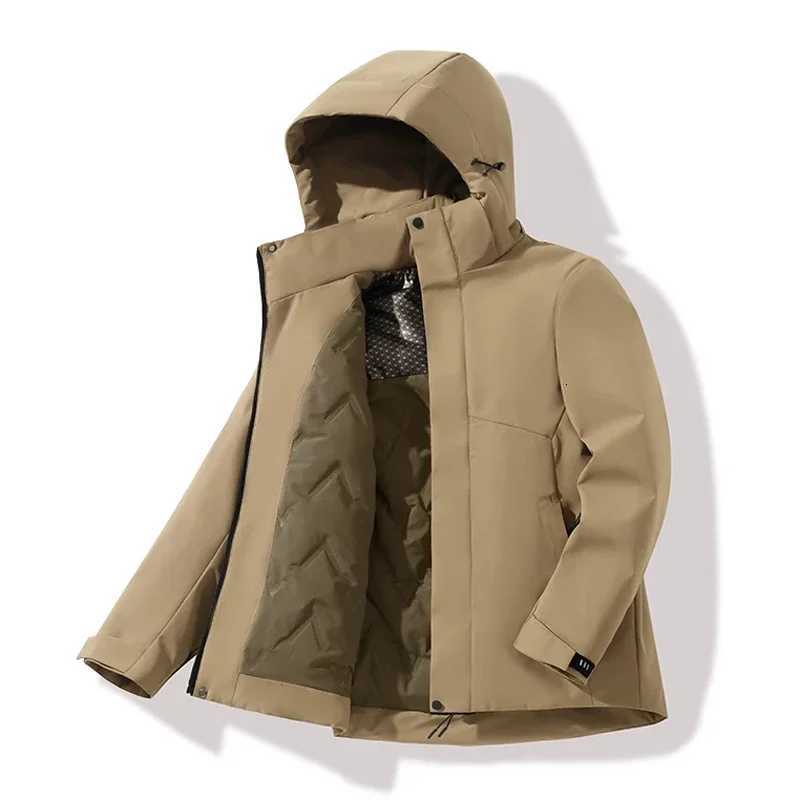 Winter Warm Waterproof Cotton Padded Jacket Mens Hiking Climbing Trekking Skiing Rain Parka Coat Men Windproof Windbreaker Coat Z251023