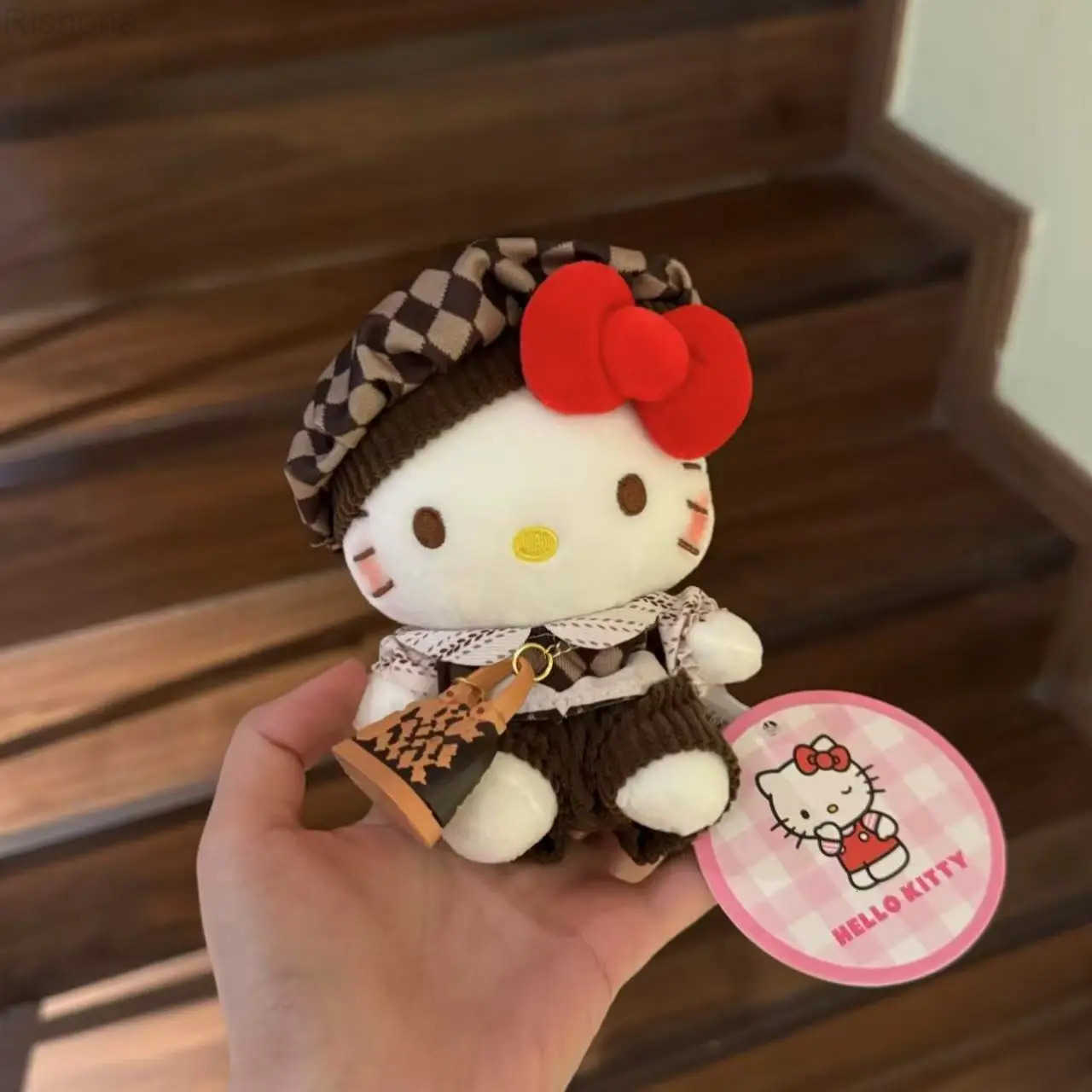 Sanrio Kawaii Hello Kitty Keychain Pendant Cartoon Plush Toys Kt Cat Stuffed Plushies Key Ring Plush Pendant Give Holiday Gift L251023