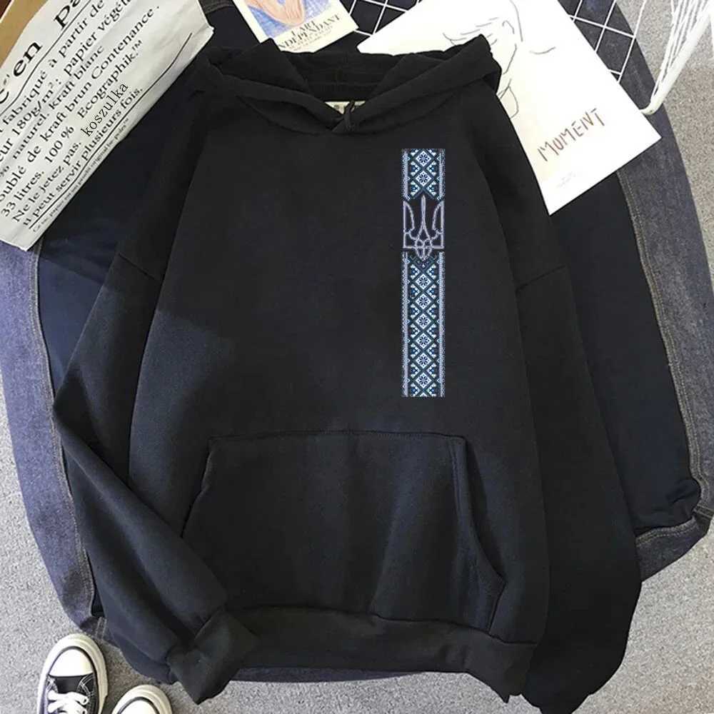 Ukrainian Patriotic Graphic Printed Modal Hoodie Streetwear Tee Ukraine Trident Woman Hoodie Ukraine Coat of Arms Men HoodieT251023