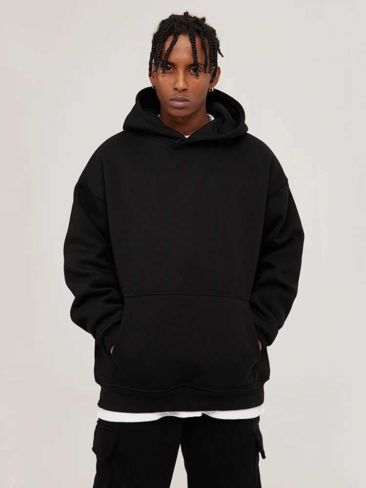 Heavy American Basic Solid Color Casual Loose Mens Hooded Sweater Students Go To Work Daily Versatile Classic NoneliminationT251023