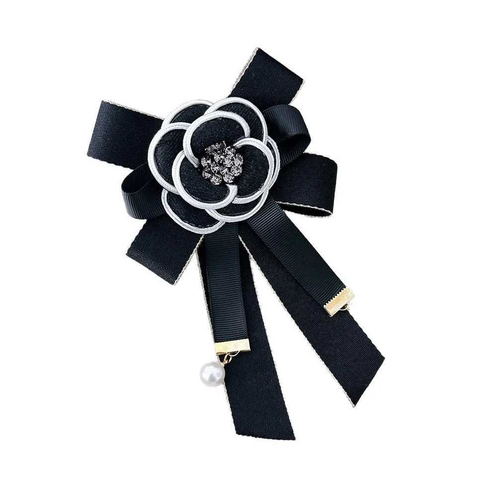 Korean Fabric Bow Brooch Rhinestone Pearl Fashion lia wer Lel Pins Luxry Wedding Party Badge Jewelry Gifts for Wen Y251023