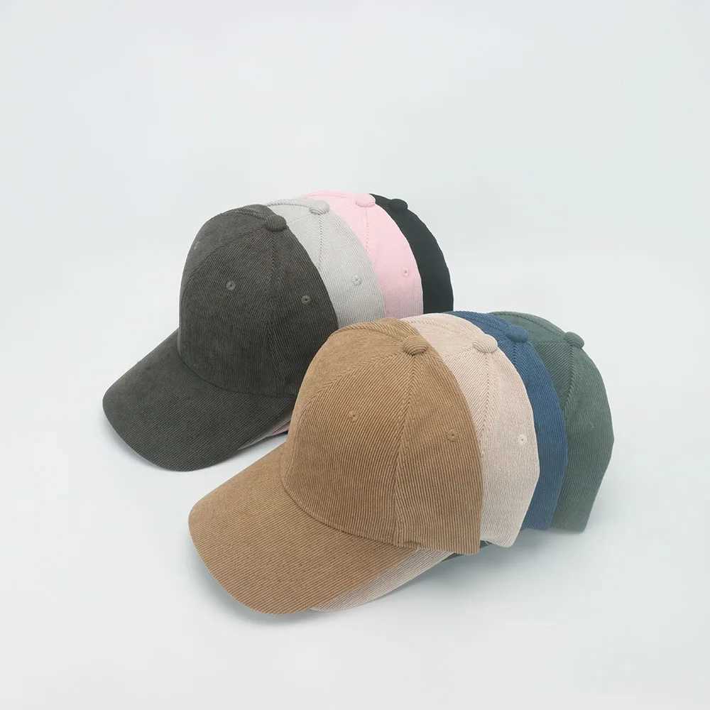 Corduroy Baseball Wens Retro Solid Color Dad Hat Autumn Winter Hats For Men Wen Unisex Casual Keep Warm Curved BrimW251023