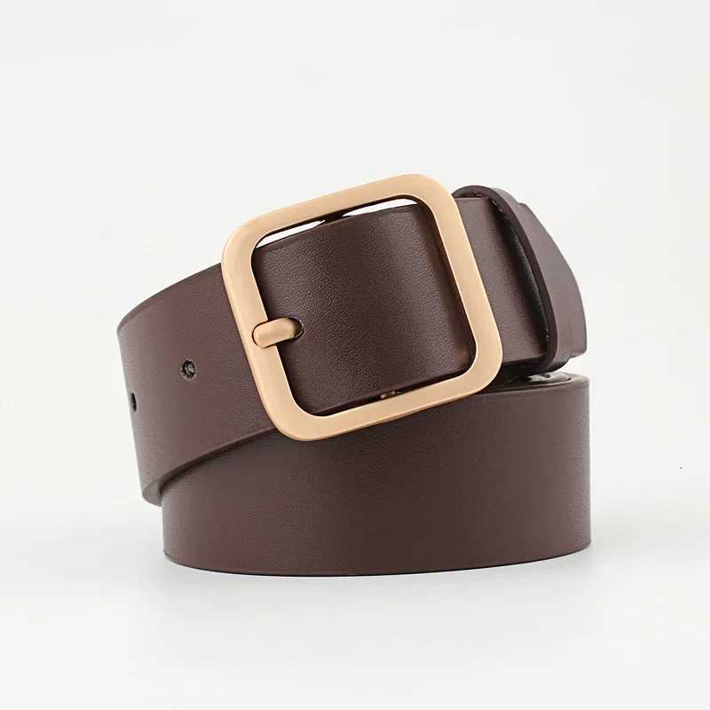 2024 Temperament Gold Policy Buckle Womens Belt Versatile Daily Dress Jeans Decoration Adjustable Womens BeltXJ251023