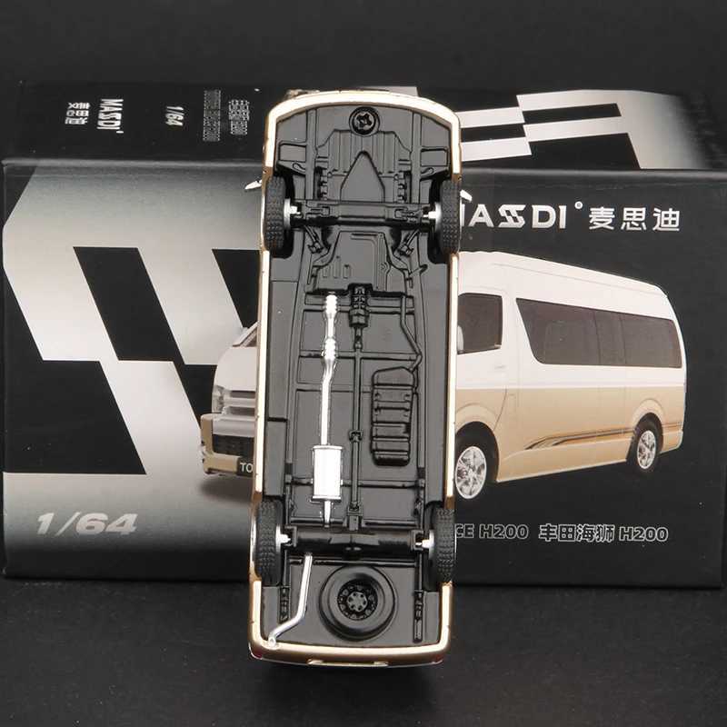 Massdi 164 Toyota Hiace H200 Car Model Alloy Bus Miniature Minibus Diecast Vehicles Toy CollectionT251023