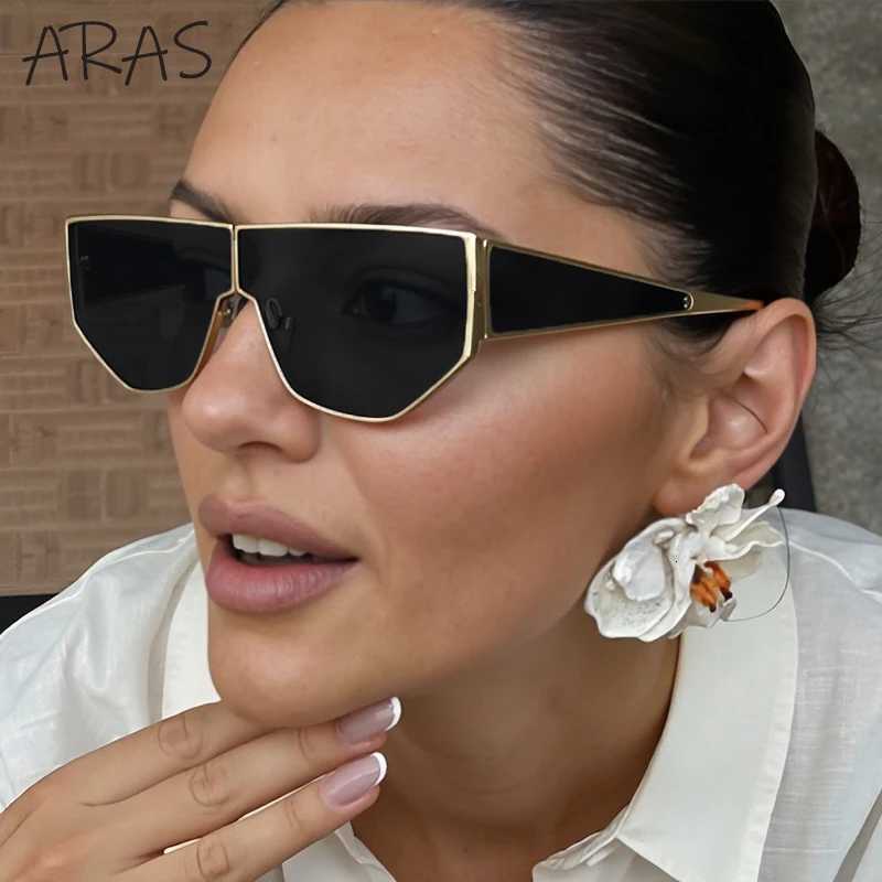 Y2K Punk Shield Sunglasses Women 2025 Luxury Brand Oversized Trendy Sun Glasses Windproof Night Vision Driving Goggle EyewearW251023