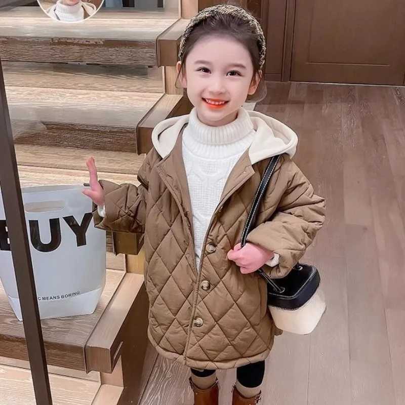 2025 New Style Girl Child Winter Thickened CottonPadded Coat Stylish Thermal Baby Jacket for Children Winter Wear Y251023