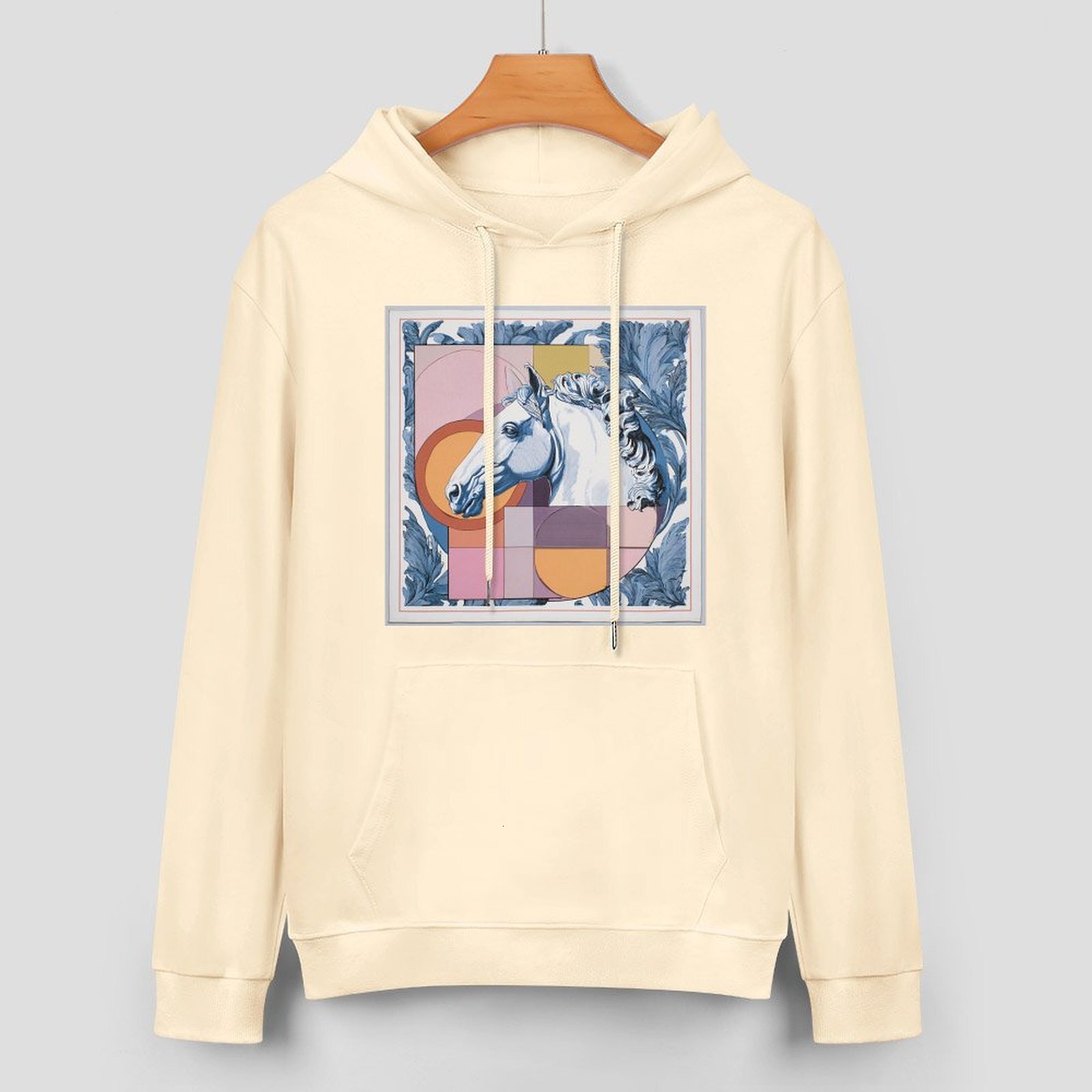 H Designer Fall Winter Hoodie Luxury Horse Print Design Unisex Long Sleeve Streetwear Hip Hop Oversized Fit Hoodie Men's Fashion Apparel H29