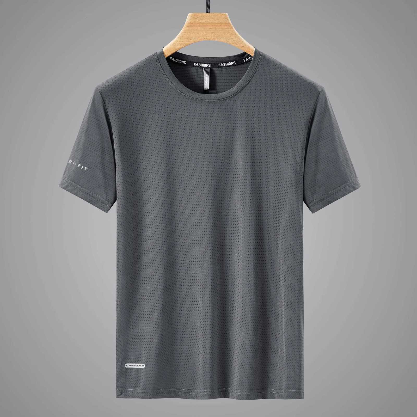 Quick Dry Sport T Shirt MenS 2024 Short Sleeves Summer Casual White Plus OverSize 6XL 7XL 8XL 9XL Top Tees GYM Tshirt ClothesXJ251023