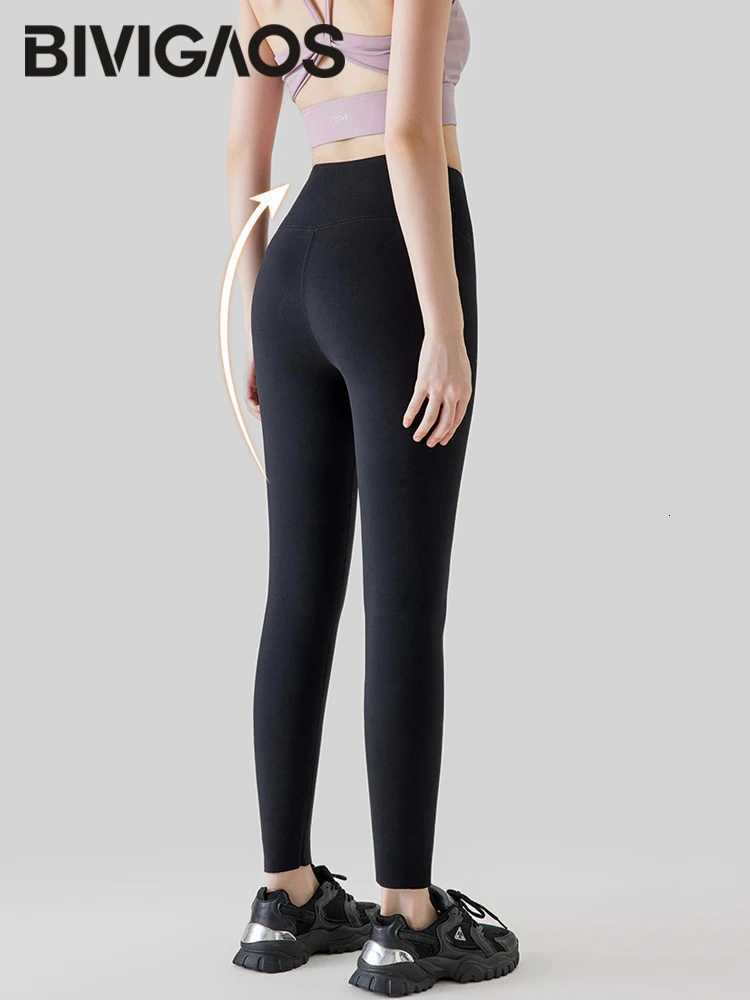 BIVIGAOS New Autumn Winter Alpaca Velvet Shark Leggings Women Thick Warm Leggings High Waist Seamless SlimFit Thermal PantsT251023