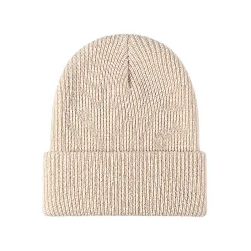 New Wen Men Autumn Winter Warm Beanie Hat Solid Color Lady Ma Stretch Knitted Crochet Beanies Hat For Wen MenW251023