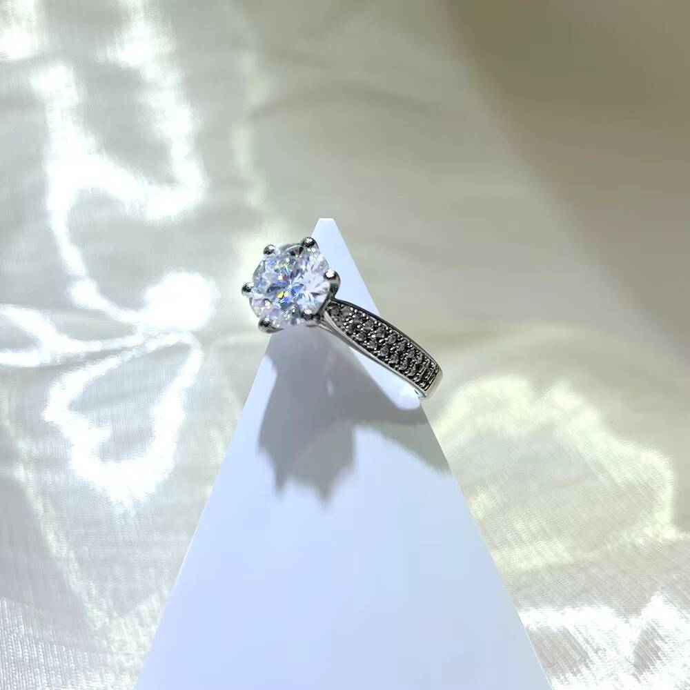 Moissanite Wedding Ring for Women 14K 18K