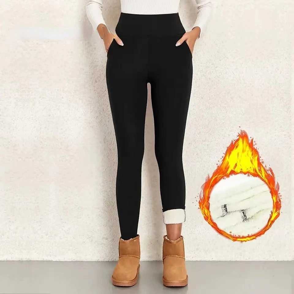Womens High Waist Thickened Stretchy Warm Pants Autumn Winter Inner Wear LeggingsT251023