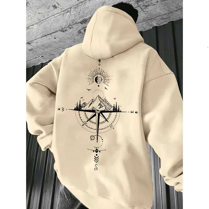 2025 New Year Mens Loose Fit Hooded Pullover Sweatshirt Hot in Crossborder TradeT251023