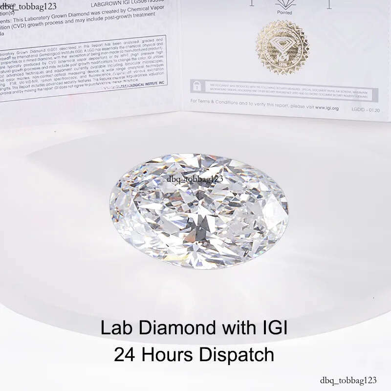 Loose Dia IGI GIA Certificate 1ct 2ct 3ct Oval Cut HPHT CVD Lab Grown Dias