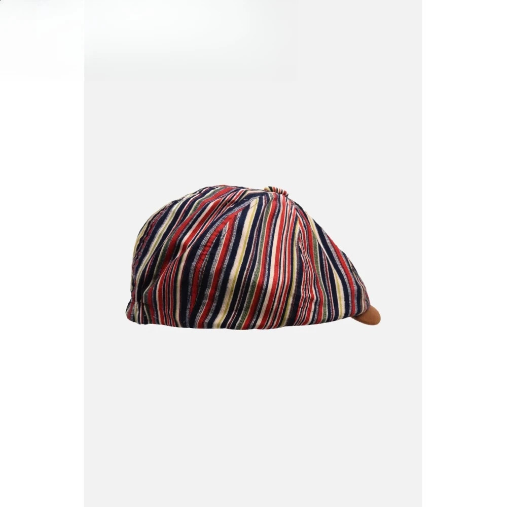 British Striped Painter Hat Retro Red Ombre sboy Cap Unisex Korean Style Octagonal Beret 251021