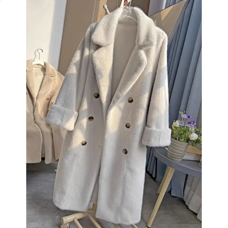 2023 Fur Coat Women Winter Highquality Long Parka Plus Cotton Padded Very Warm Size Female Plush Jacket 251018