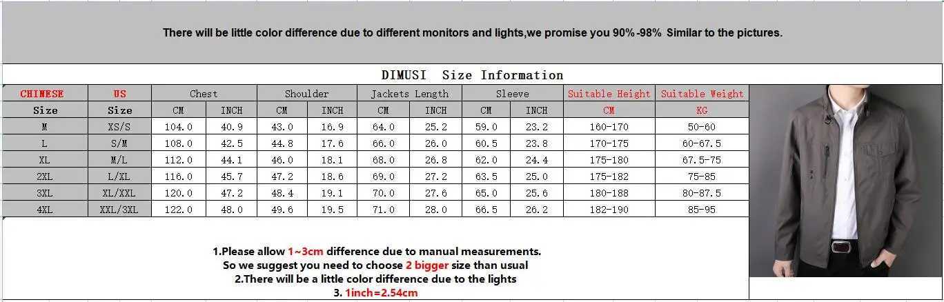 DIMUSI Mens Jackets Spring Autumn Casual Men Slim Fit Business Jacket Man Outwear Stand Collar Windbreaker Coats Clothing W251023