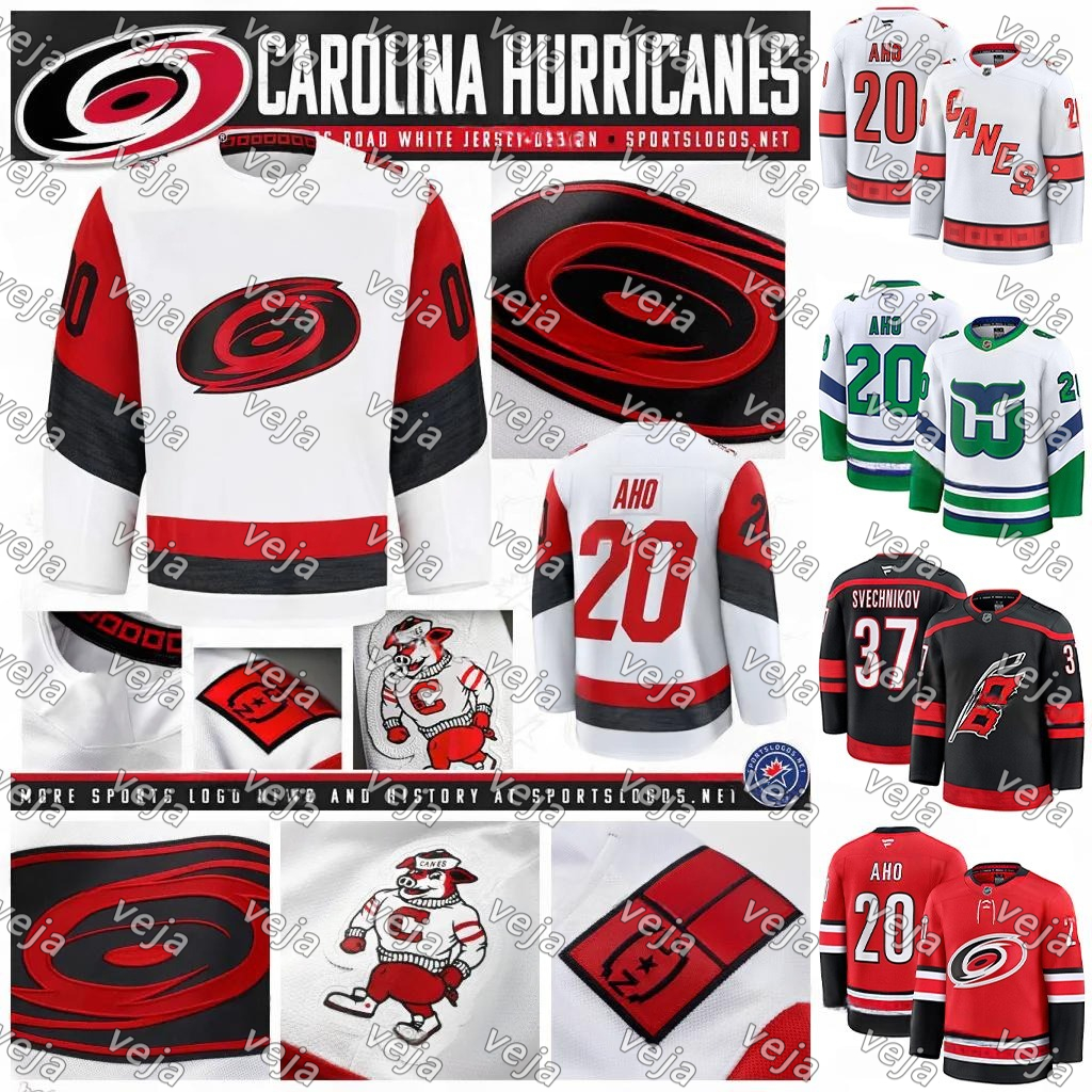 #20 Aho A Sebastian Aho Carolina Hurricanesjersey #37 Svechnikov Andrei Svechnikov 22 Stankoven Logan Stankoven #24 Jarvis Seth Jarvis #8 Burns Hockey Jerseys